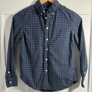 Ralph Lauren Youth Plaid Button-Down Shirt Size M (10–12)